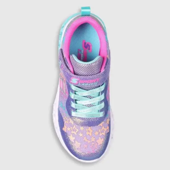 S Sport By Skechers Girls' Kortney Star Print Sneakers - Lavender/Teal Green image {2}