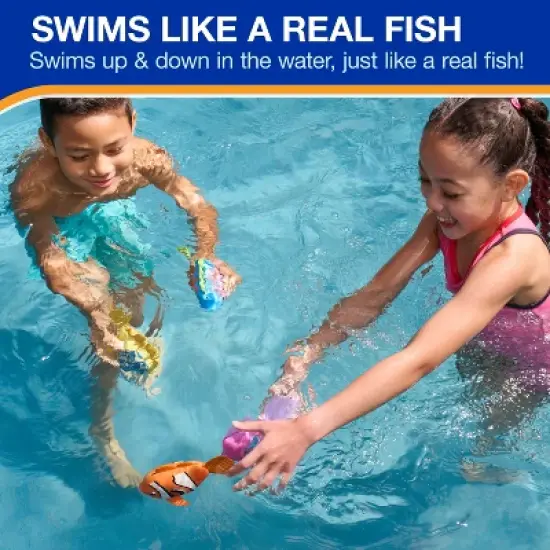 Swimways Rainbow Reef Fish, Guppie Goldberg: Dive Toy for Kids, Ages 5+ image {5}