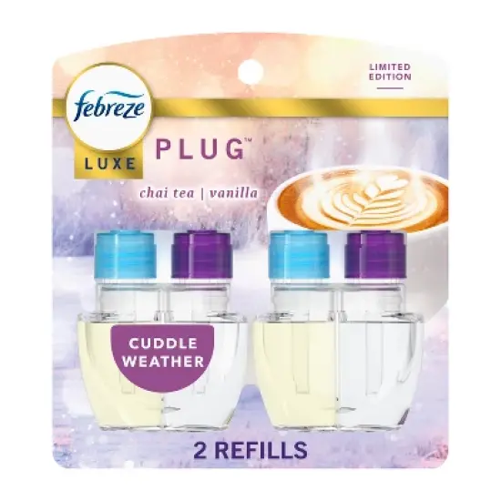 Febreze Luxe Plug Dual Air Freshener Refills - Cuddle Weather - 1.75 fl oz/2ct image {10}