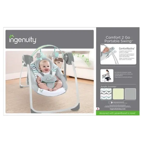 Ingenuity Comfort 2 Go Compact Portable Baby Swing with Music image {12}