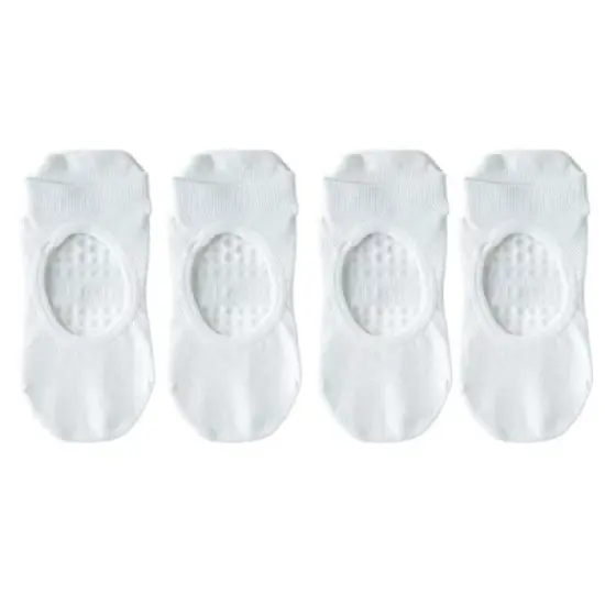 Anna-Kaci 4 Pairs Women's Non-Slip Yoga Socks Soft Cotton Grip Sole Low-Cut Design with Arch Ventilation for Pilates Barre image {12}