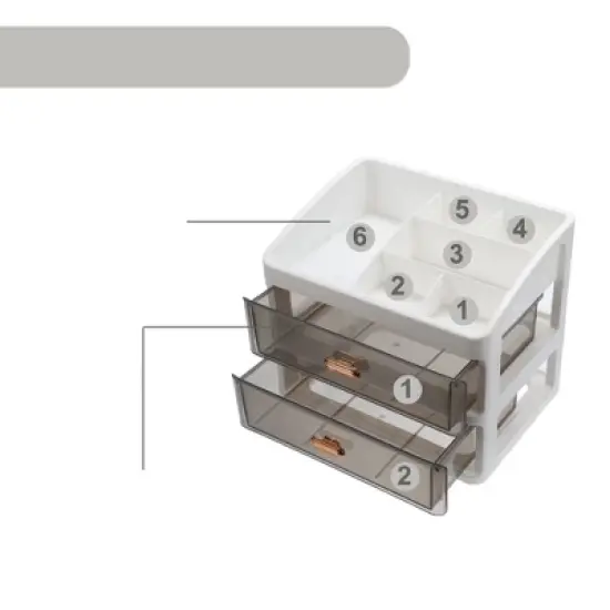 Unique Bargains Makeup Organizer Countertop 1 Pc image {2}