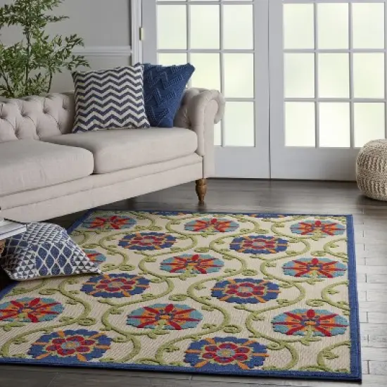 Nourison Aloha Contemporary Floral Outdoor Area Rug image {8}