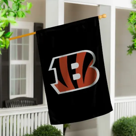 Evergreen NFL Cincinnati Bengals Applique House Flag 28 x 44 Inches Outdoor Decor for Homes and Gardens image {5}