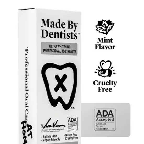 Made By Dentists Ultra Whitening Toothpaste - Fluoride Anticavity Toothpaste - Fresh Mint Flavor - 4.2 oz image {3}