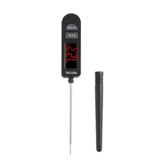 Taylor Digital LED Kitchen Meat Cooking Thermometer Black: Instant Read, Oversized Display, -40 to 450&deg;F, Battery Included image {9}