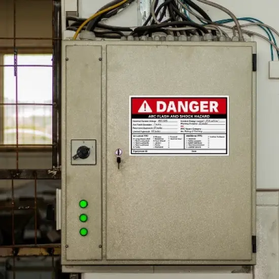 Avery Arc Flash/Shock Danger Labels, Waterproof, UV Resistant, Preprinted, Handwrite-Only, 4.75" x 7.75", 40 Warning Decal Labels image {2}