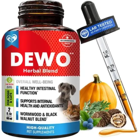 Beloved Pets Natural Intestinal Defense Herbal Cleanse for Dogs and Cats, Advanced Broad Spectrum Formula Gut Health Supplement 2 Oz - 1 Pack image {7}