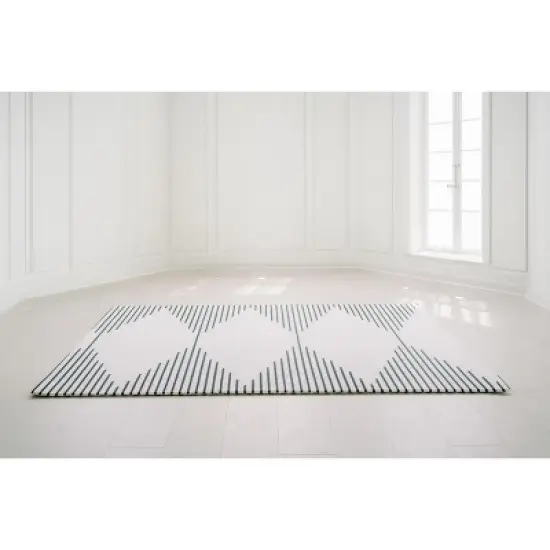 Wander & Roam Reversible Baby PlayMat - Large, Art Deco Inspired&nbsp;Design - Black and White image {4}