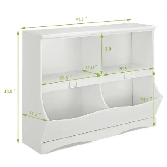 Tangkula Multi-Bin Kids Toy Storage Organizer Toy Display Shelf Bookcase image {3}