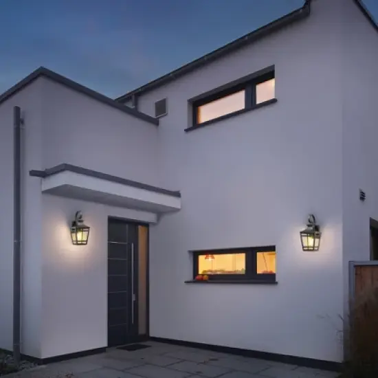 YUHAO 1 PACK Patio Hallway and Garage Anti-Rust Waterproof Outdoor Wall Light Modern 16.5in. Black image {9}