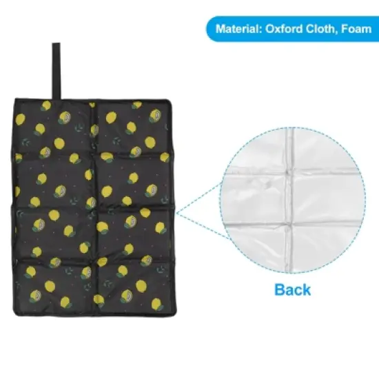 Unique Bargains Ultralight Waterproof Oxford Cloth Foam Foam Sleeping Pad 15.7" x 11.6" x 0.4" Yellow Black 2 Pcs image {3}
