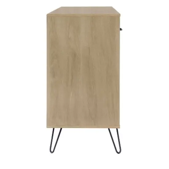 Wooden Frame Buffet Cabinet Brown - The Urban Port image {2}