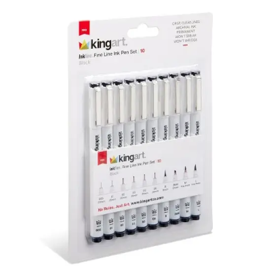 KINGART PRO Inkline Fine Line Pens, 10 pc image {7}