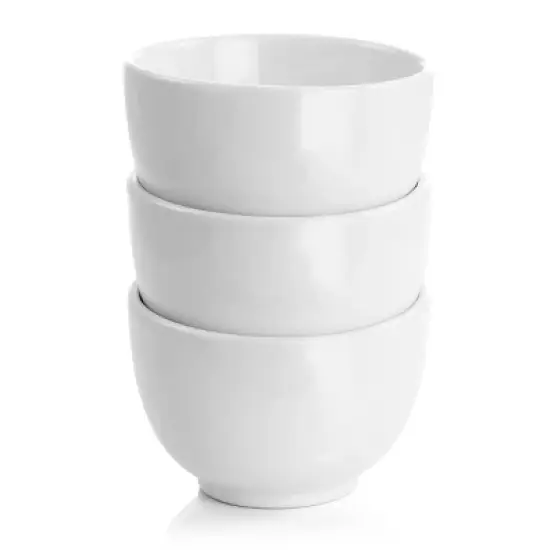 Gibson Elite Gracious Dining 4 Piece Fine Ceramic Tidbit Bowl Set with Base in White image {2}