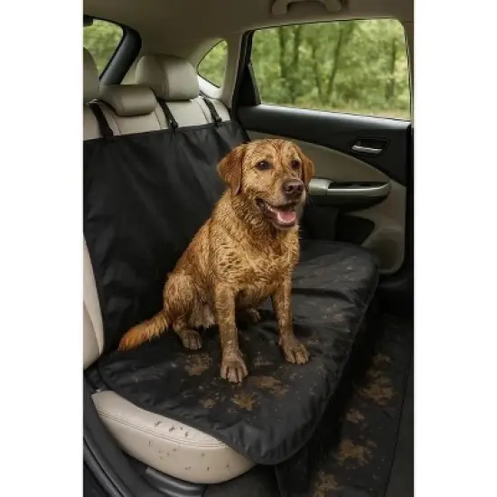 Racxily Dog Car Seat Cover, Back Seat Cover for Dogs Pet Car Seat Protector Waterproof Bench Car Seat Cover, for Most Cars Trucks SUVs image {4}