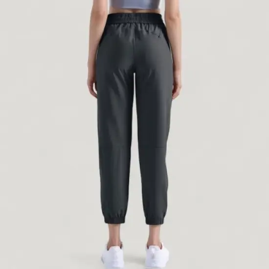 Anna-Kaci Active Women's High Waist Jogger Pants with Elastic Cuffs and Side Pockets image {3}