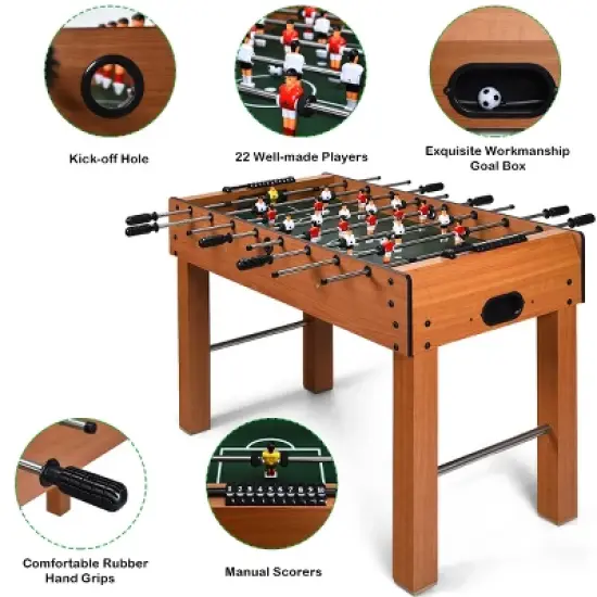 48''Foosball Table Indoor Soccer Game Table Christmas Families Party Recreation image {7}