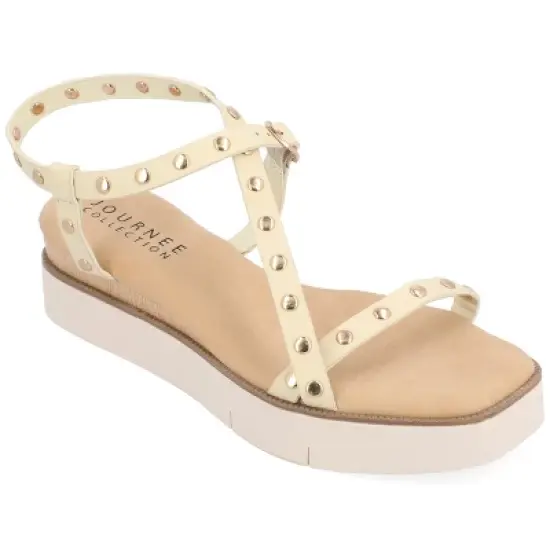Journee Collection Womens Lindsay Tru Comfort Foam Buckle Platform Sandals image {12}
