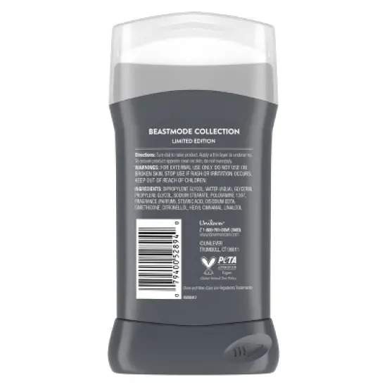 Dove Men+Care Aluminum-Free Limited Edition Deodorant Stick Beastmode Collection - Beast to the Bone - 3oz image {1}