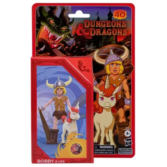 Dungeons & Dragons Cartoon Classics Bobby & Uni Action Figures 2pk image {1}