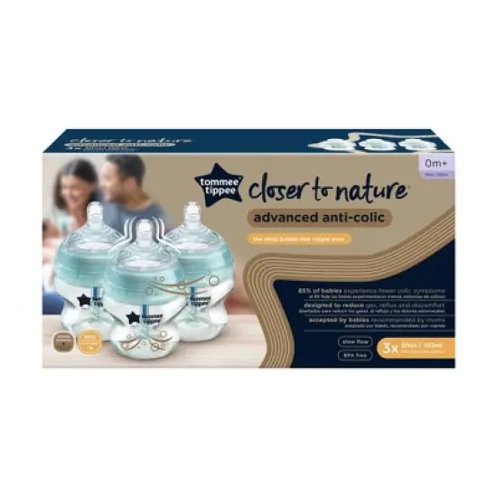 Tommee Tippee Advanced Anti-Colic Baby Bottle - Clear - 5oz/3pk image {5}