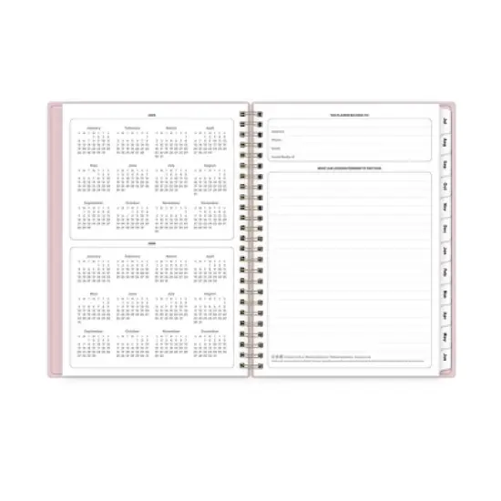 Blue Sky 5.875"x8.625" 2025-2026 Weekly/Monthly Wirebound Planner Printed Keke Pink Bow image {6}