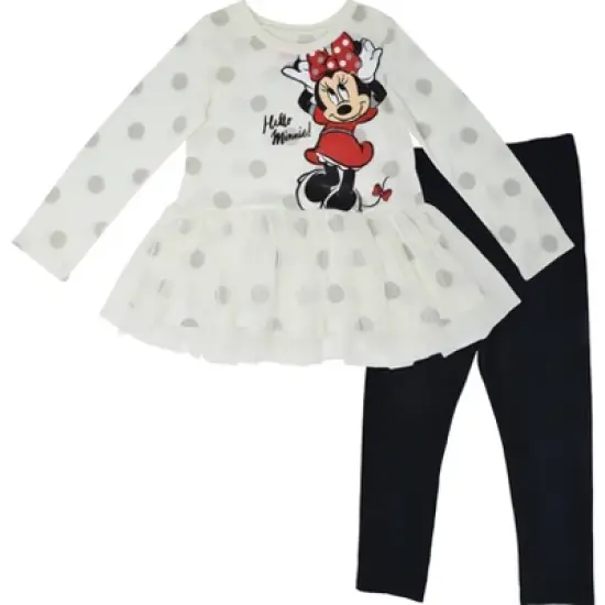 Mickey Mouse & Friends Minnie Mouse Girls T-Shirt and Leggings Outfit Set Toddler image {7}