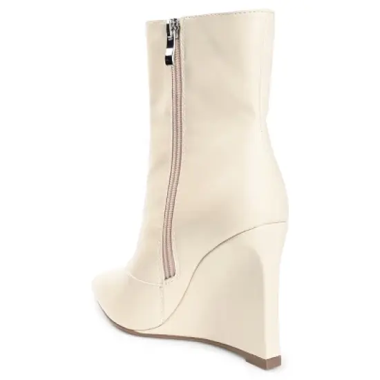 Journee Collection Womens Glorria Tru Comfort Foam Inside Zip Wedge Booties image {6}