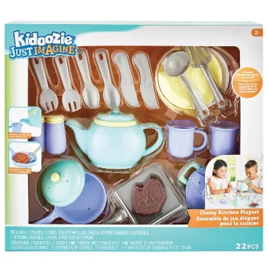 Kidoozie Just Imagine Classy Kitchen Playset, Includes 22 Kitchen Accessories, For Ages 2+ image {5}