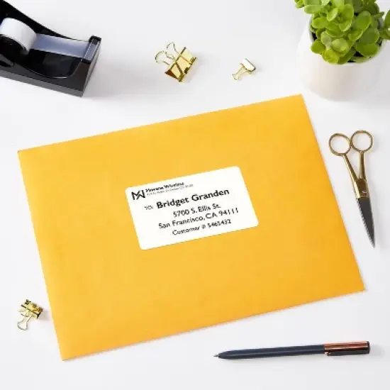 Avery Printable Blank Shipping Labels, 2.5" x 4", White, 200 Labels, Laser Printer, Permanent Adhesive (5816) image {6}