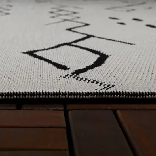 Grace Sketch Diamond Indoor/Outdoor Rug - Black/White - Project 62&trade; image {4}