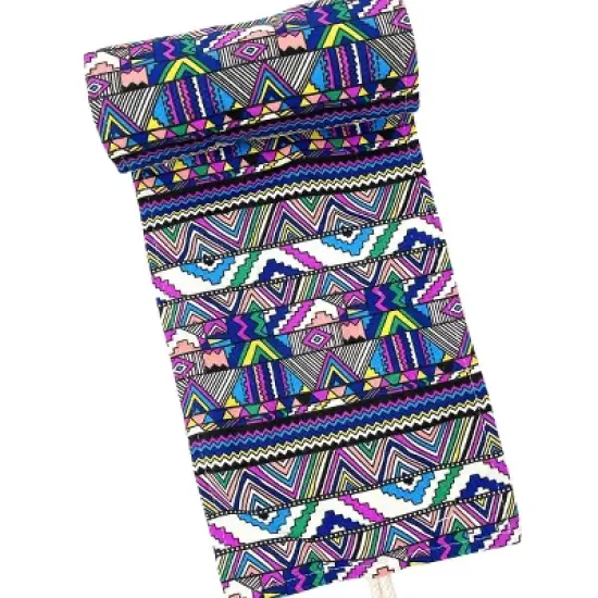 Wrapables Pencil Roll Organizer, Colored Pencil Wrap Pouch (72 slots), Bohemian image {2}
