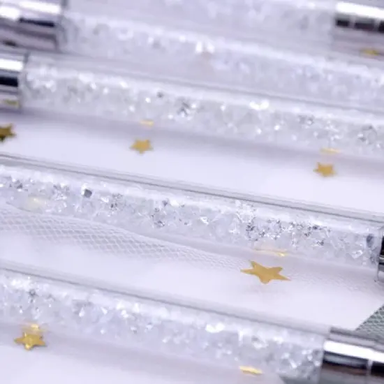 JDICTION 2 Pcs Nail Art Engraving Pen Double-headed Silicone Pen 3D Engraving Drawing Point Rhinestone UV Gel Nail Tool image {6}