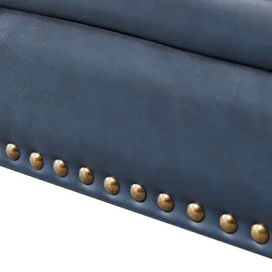 Eulalia Transitional Leather 82"Wide Sofa With Rolled Arms and Solid Wood Legs | ARTFUL LIVING DESIGN image {6}