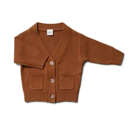 Goumikids Organic Cotton Knit Button-Up Cardigan image {9}