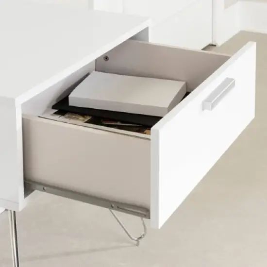 Slendel Nightstand Pure White - South Shore image {5}