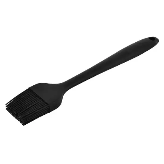 Unique Bargains Silicone Heat Resistant Grilling Barbecue Oil Basting Pastry Brush Black image {4}