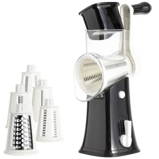 Rotary Cheese Grater with Handle, Manual Cheese Shredder Strong Suction Base. Kitchen Mandoline Vegetable Slicer. Grater for Fruit, Vegetables, Nuts image {11}