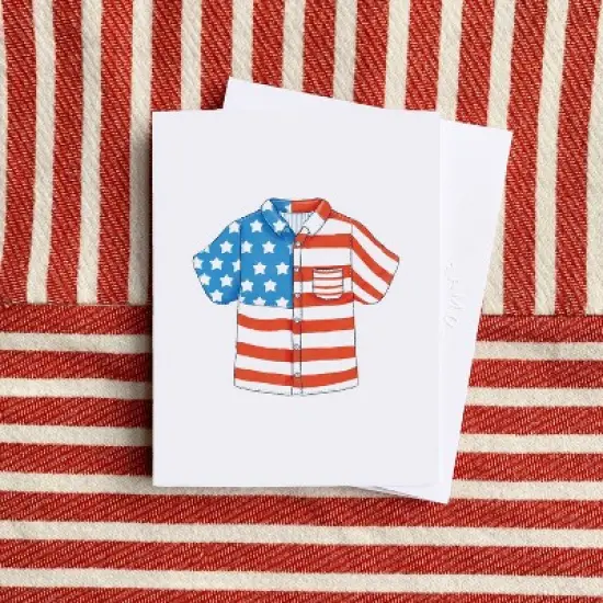 USA Shirt 3" x 3" 50-Sheet Sticky Notes (2-Pack) & USA Shirt Greeting Card Combo by Ramus & Co image {2}