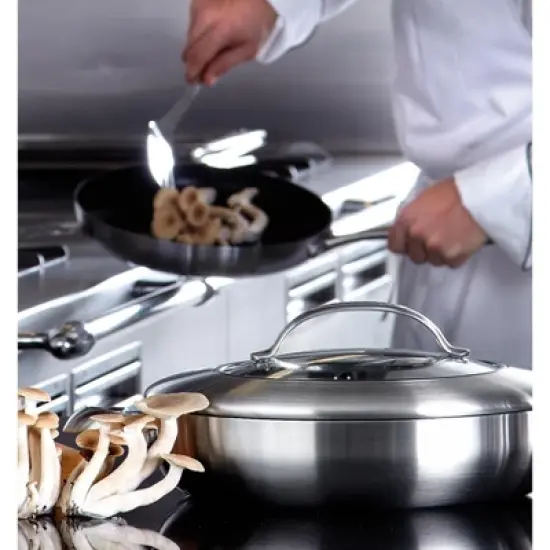 Scanpan CTX 12.75 Inch Nonstick Chef's Pan, 5.25 Quart, Stainless Steel image {3}