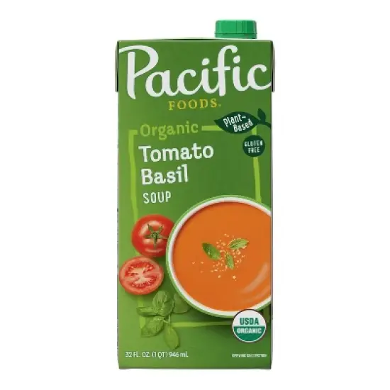 Pacific Foods Plant Based Organic Gluten Free Vegan Tomato Basil Soup - 32 fl oz image {8}