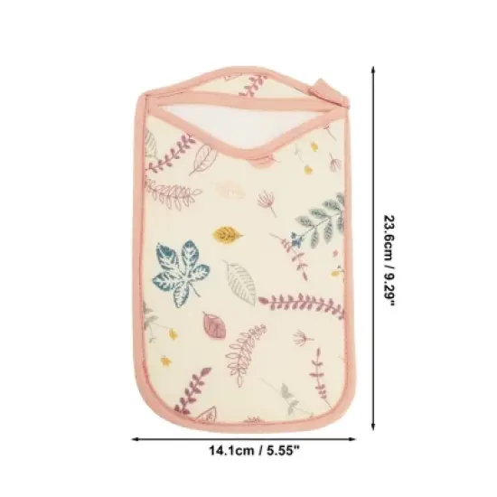 Unique Bargains Double Side Artistic Style Shower Gloves 9.29"&times;5.55" Pink 1 Pc image {2}