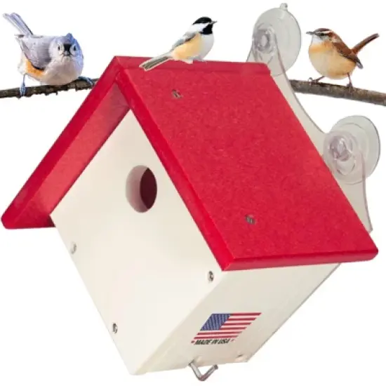 JCS Wildlife Recycled Poly Lumber Window-Mount Wren House image {13}