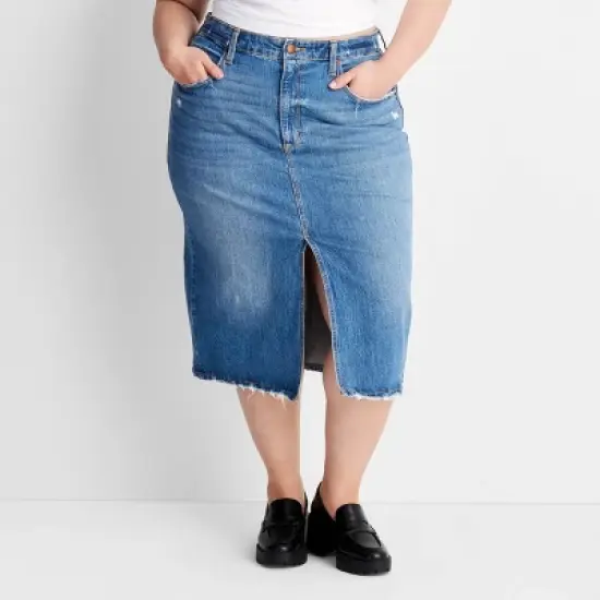 Women's High-Rise Denim Midi Skirt - Universal Thread&trade; image {5}