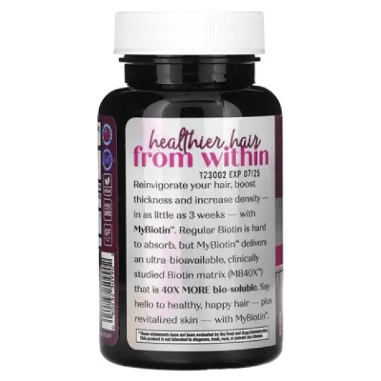 Purity Products MyBiotin, Hair, Skin & Nails Formula, 30 Vegetarian Capsules image {2}