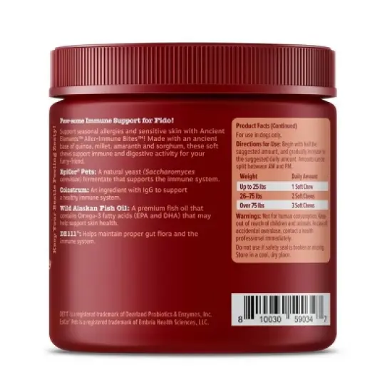 Zesty Paws Ancient Elements Allergy Immune Supplement Bites - Bison - 90ct image {2}