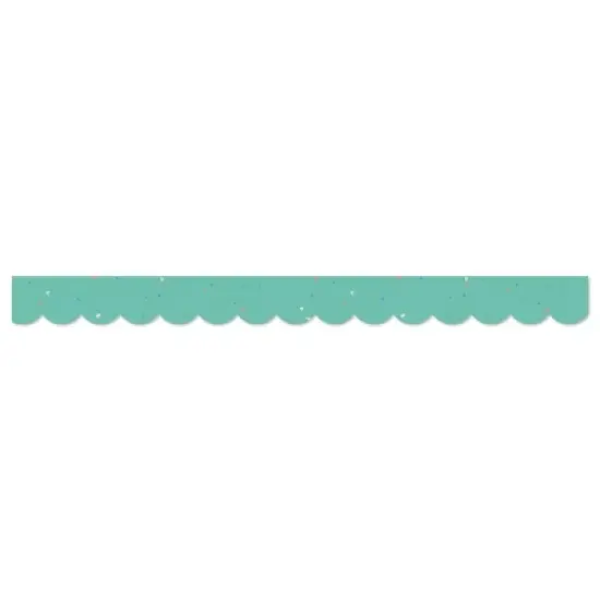 Carson Dellosa Education We Belong Speckled Teal Scalloped Borders Per Pack, 39 Feet Per Pack, 6 Packs image {2}