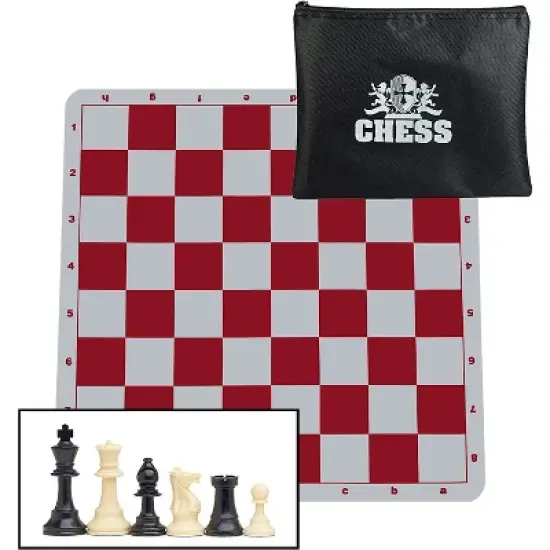WE Games Ultimate Compact Tournament Chess Set with Silicone Chess Board - Heavy Weighted Pieces image {7}