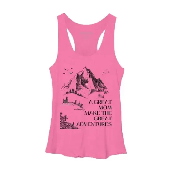 Women's Design By Humans A Great Mom Make The Great Adventures By Wortex Racerback Tank Top image {3}